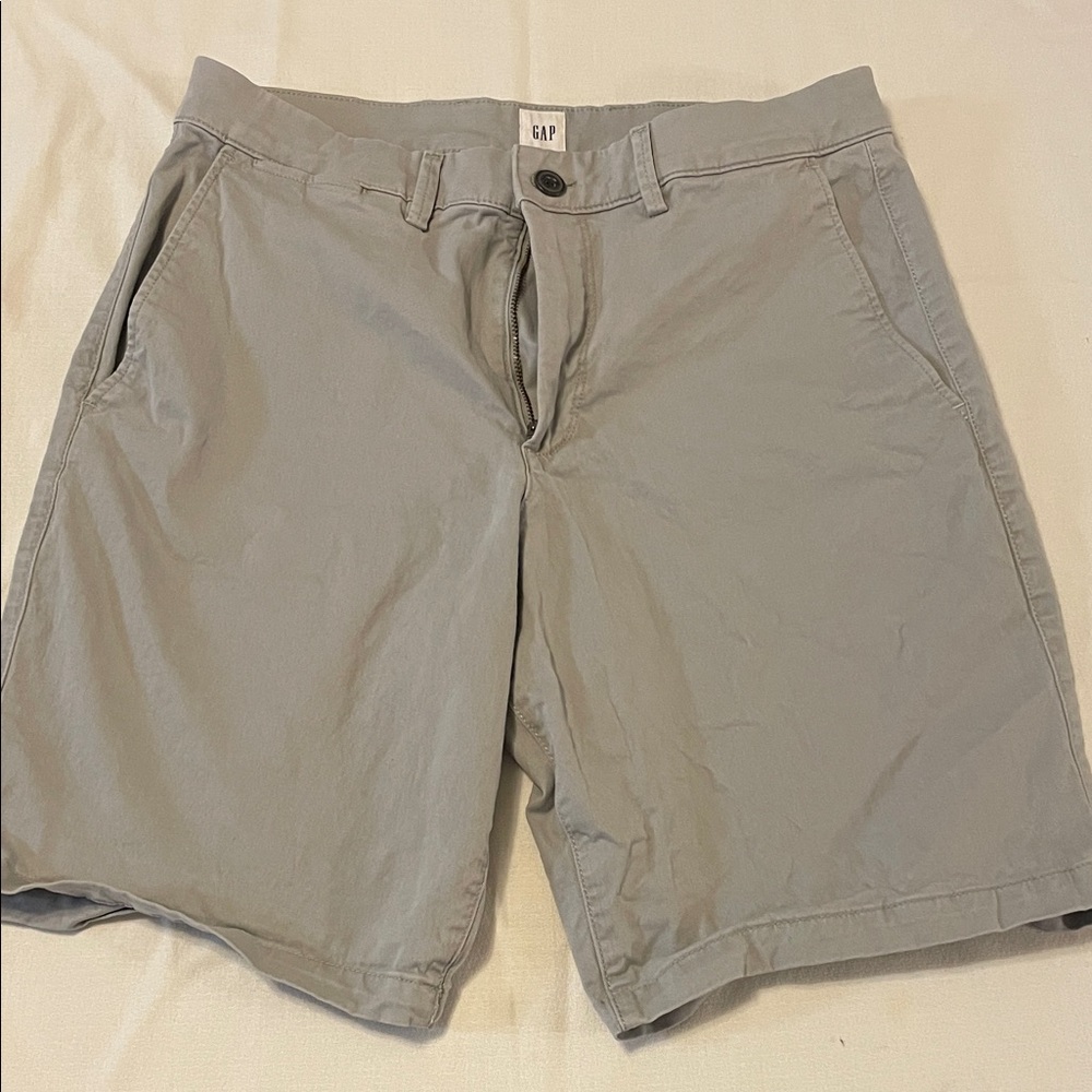 GAP Men's Light Gray Flat Front Shorts